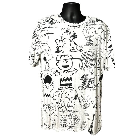 Elevenparis Peanuts Charlie Brown Snoopy Graphic T-Shirt - Picture 1 of 8